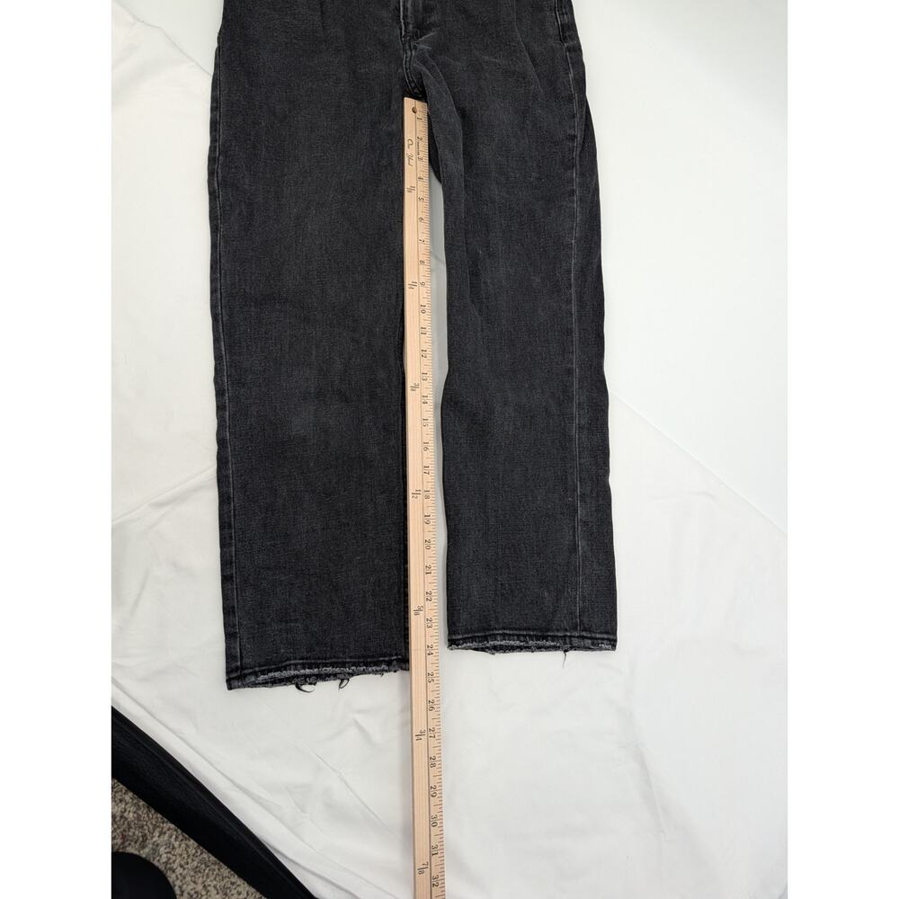Abercrombie & Fitch The Ankle Straight Ultra High Rise Curve Love 27/4 Black - Picture 4 of 9